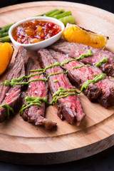 Grilled beef steak