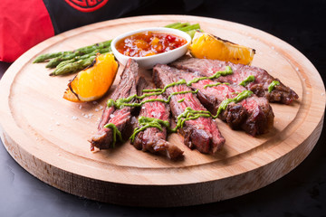Grilled beef steak