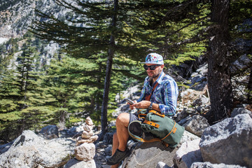 Hiker on lycian way