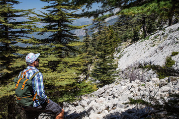 Hiker on lycian way
