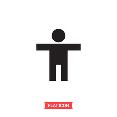 Accessibility vector icon, man symbol. Flat sign illustration for web or mobile app on white background