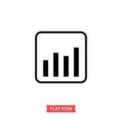 Obraz premium Assessment vector icon, graph symbol. Flat sign illustration for web or mobile app on white background