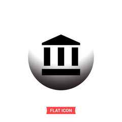 Bank vector icon, architecture symbol. Flat sign illustration for web or mobile app on white background
