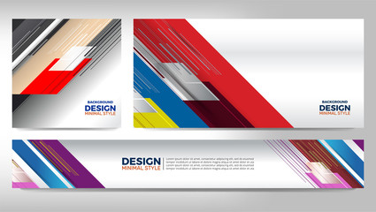 abstract banner background design with stripes texture for web, advertising, media and presentation concepts, vector illustration