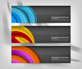 Vector Illustration of Abstract Banner Background for website headers and advertising design