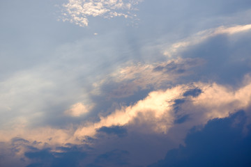 Fototapeta na wymiar cloud before rainy storm,sunlight and clouds