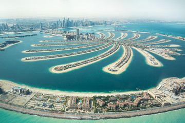 Aerial view of Palm Jumeirah man made island. - 205780010