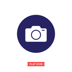 Camera vector icon, photo symbol. Simple illustration for web or mobile app