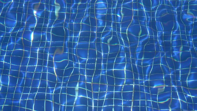 surface of blue swimming pool.