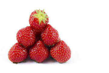 Pile of strawberries close up