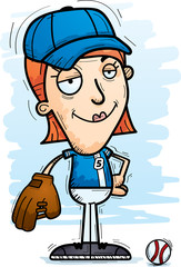 Confident Cartoon Baseball Player