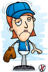 Sad Cartoon Baseball Player