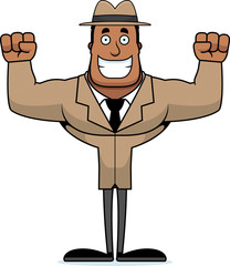 Cartoon Smiling Detective