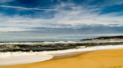 sea, beach, sky, ocean, water, clouds