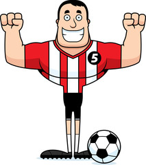 Cartoon Smiling Soccer Player