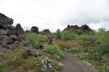 Landschaft bei Dimmuborgir am Mývatn-See / Nord-Island