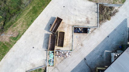 Fototapeta na wymiar Waste disposal plant aerial photo