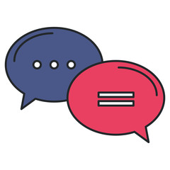 speech bubbles messages icon vector illustration design