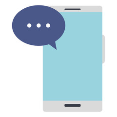Obraz premium smartphone with speech bubble vector illustration design