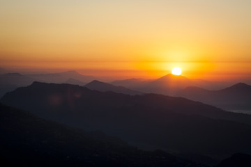 Fototapeta premium wschód słońca słońce Nepalu