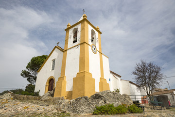Fototapeta na wymiar Nossa Senhora das Neves Church in Alter Pedroso village, municipality of Alter do Chão, Portalegre district, Portugal