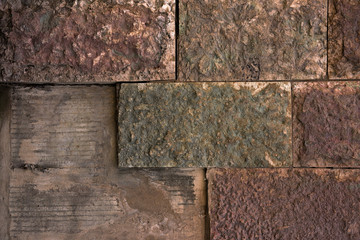 Unfinished part of the stone block