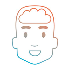 human profile with brain vector illustration design