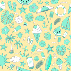 Concept of pattern for vacations. Vector.