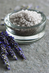 Bath salt and lavender