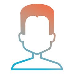 young man shirtless avatar character vector illustration design