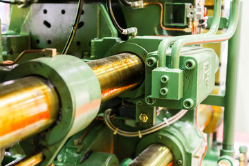 Fragment of the injection molding machine.