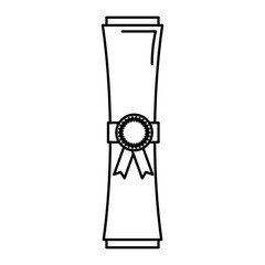 graduation certificate isolated icon vector illustration design
