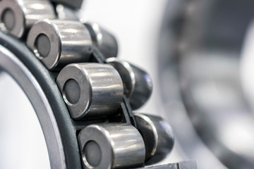 Two-row roller bearing. Close-up.