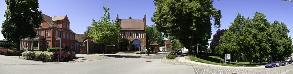 Fototapeta na wymiar Panorama der historischen Altstadt Templin