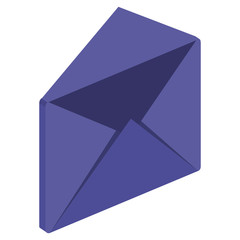 envelope mail isometric icon vector illustration design