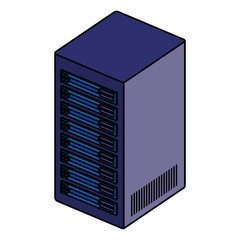 tower server isometric icon vector illustration design