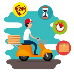 delivery service set icons vector illustration design