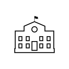 School campus vector icon