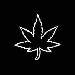 Marijuana leaf vector icon