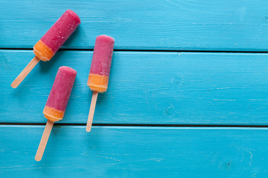 Summer background with ice cream