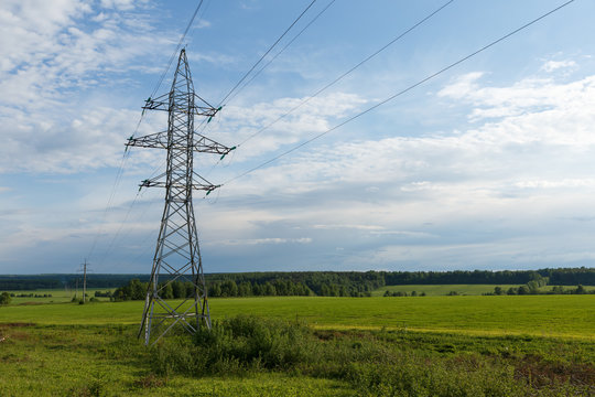 Two circuits of high-voltage power transmission line