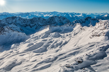 Obraz premium Skifahren auf der Zugspitze