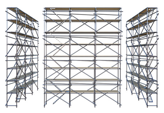 scaffolding isolated on white