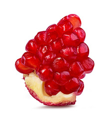 Fresh pomegranate isolated on white background with clipping path