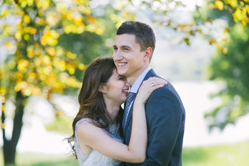 Fototapeta premium happy wedding couple 
