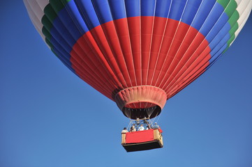 Hot air balloon in flight over Cappadocia