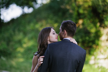 happy wedding couple 