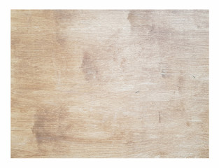 Old plank of wood isolated on white background
