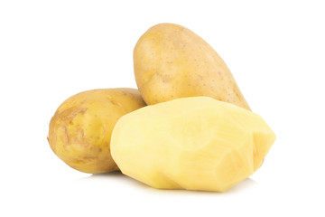 Potato peel isolated on white background