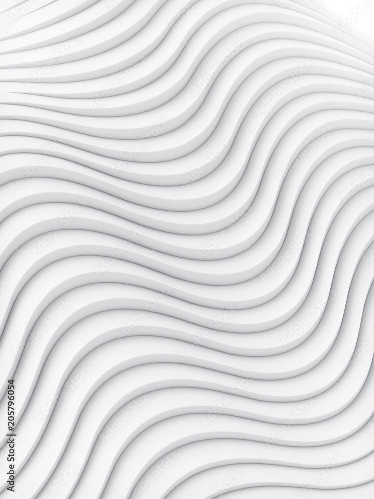 Poster Wave band abstract background surface 3d rendering